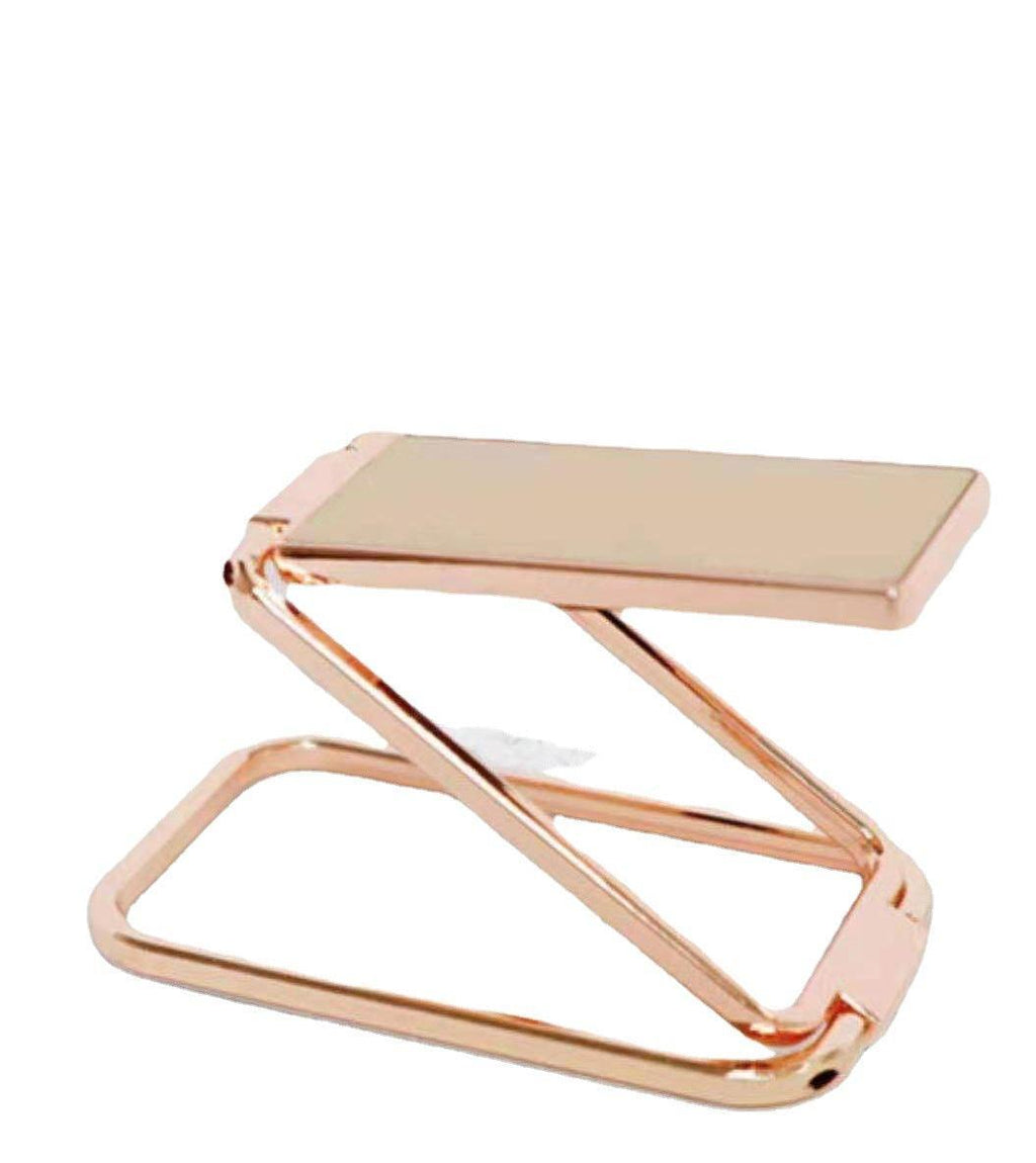 Portable Multifunctional Folding Metal Mobile Phone Holder Bracket Desktop Stand - Silver