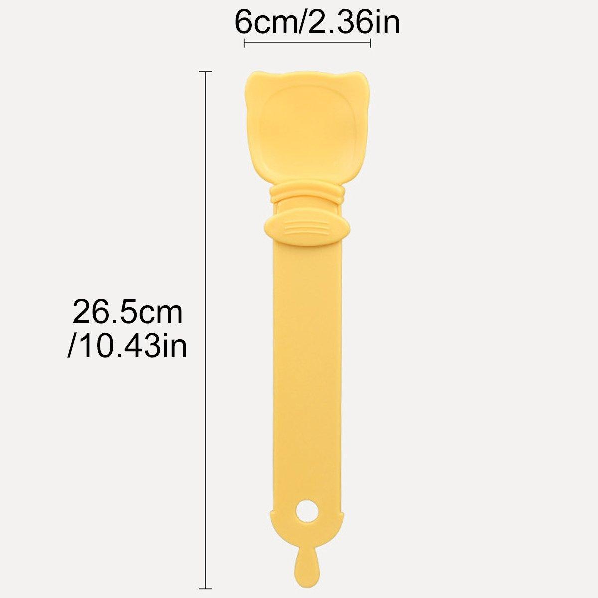 Cat Strip Scoop Squeezer Feeder Snack Spoon Easy Cat Feeding Treats - White
