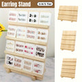 Wooden Earrings Display Rack Multi Tier Jewelry Stand Organizer Earrings Holder - 4-Tier