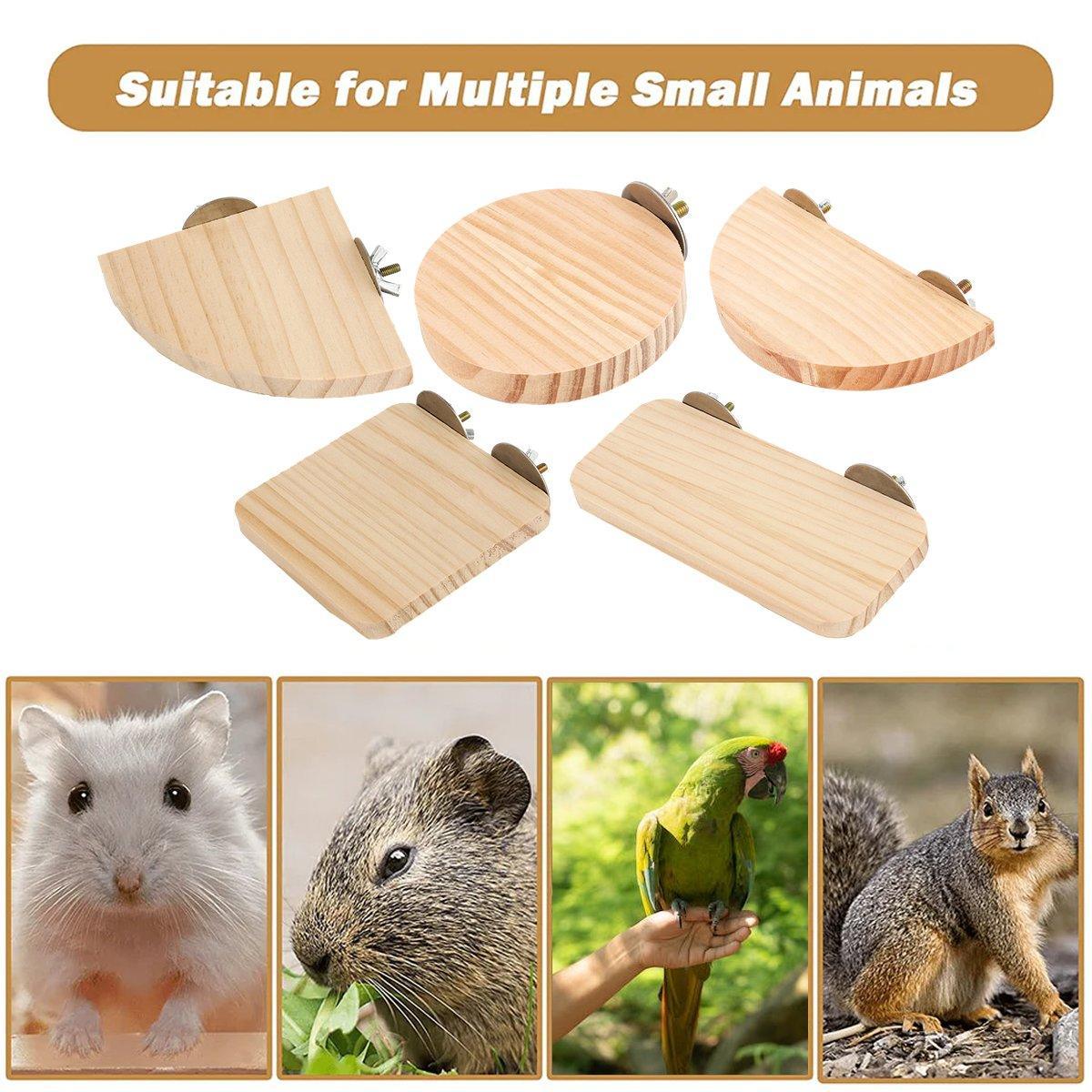 Hamster Parrot Play Stand Jump Platform Squirrel Cage Accessories Gear Pet Toy - A2109 (9.5*9.5*1.5cm)