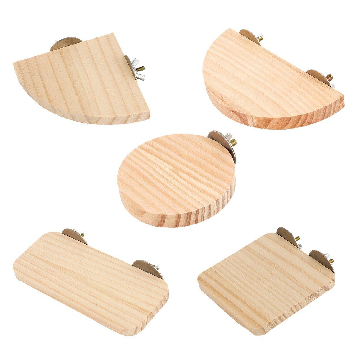 Hamster Parrot Play Stand Jump Platform Squirrel Cage Accessories Gear Pet Toy - A2111 (15*7.5*1.5cm)