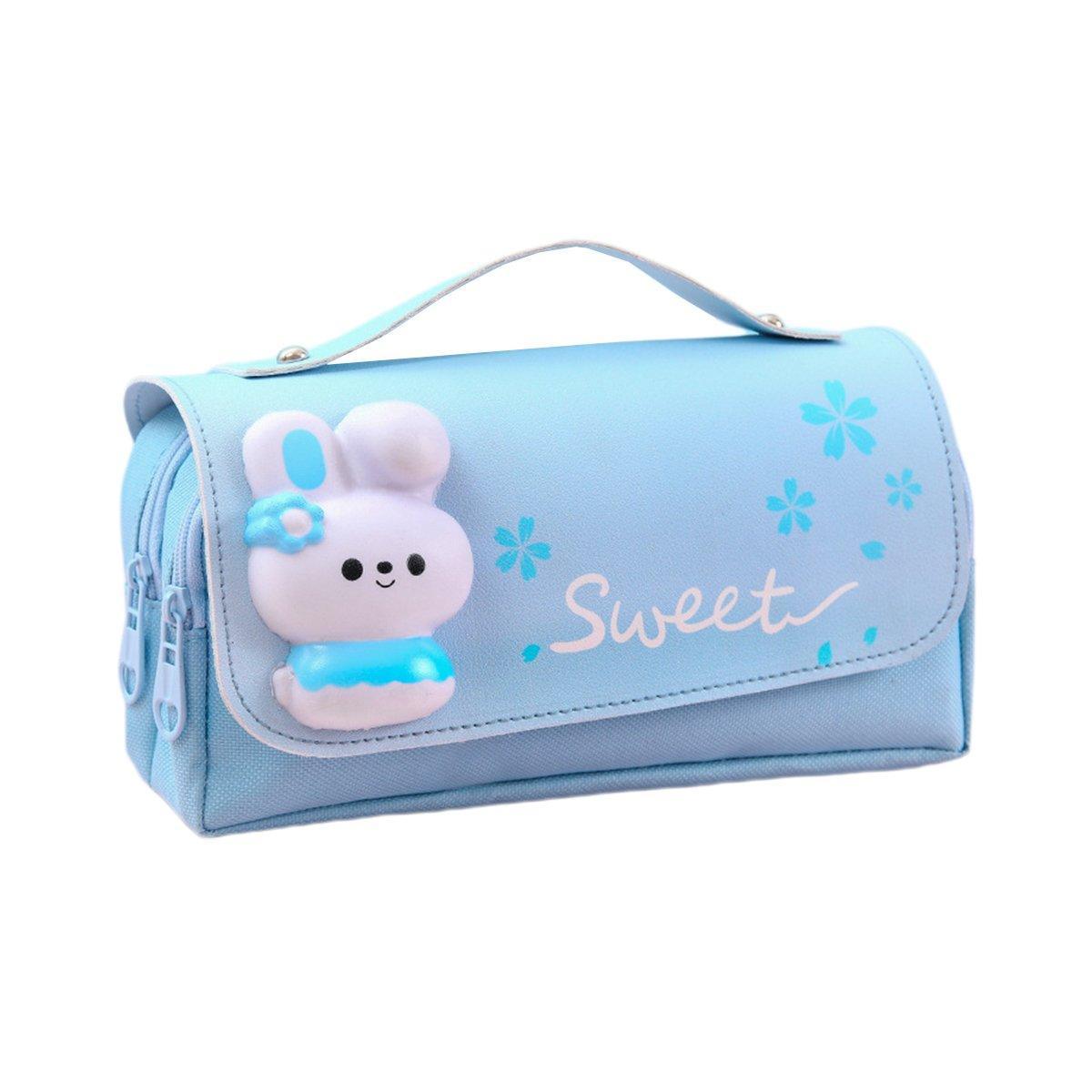 Functional Pencil Case Stationery Bag Pen Holder Storage Organizer for School - 05