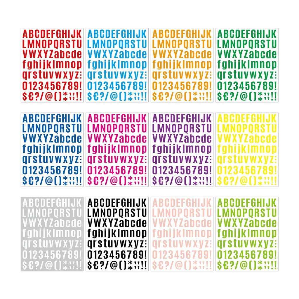 10pcs Letter Stickers Colorful DIY Scrapbooking Water Bottle Greeting Cards - Light Blue