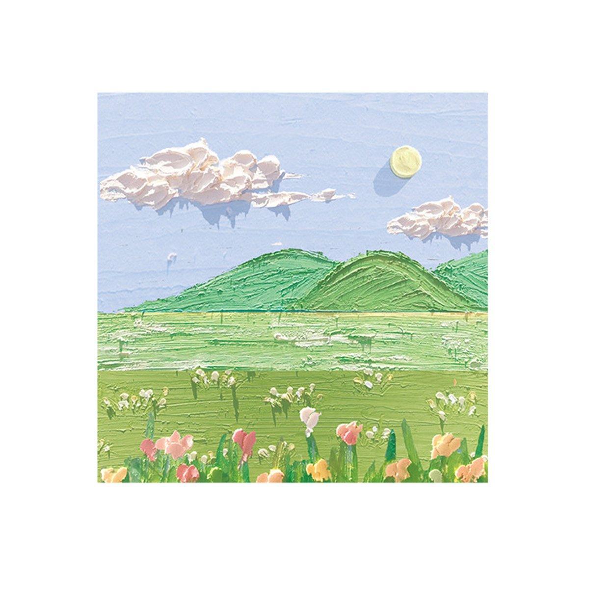 800 Sheets Colorful Oil Painting Sticky Notes Memo Pads Self-Adhesive Notes - 5#