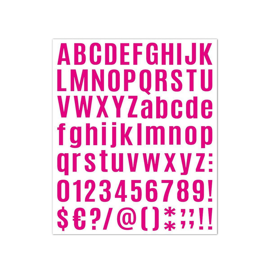 10pcs Letter Stickers Colorful DIY Scrapbooking Water Bottle Greeting Cards - Rose Red