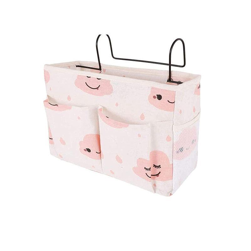 Hanging Bedside Storage Caddy with Pockets for Bunk Bed Dorm Couch Organizing - Green