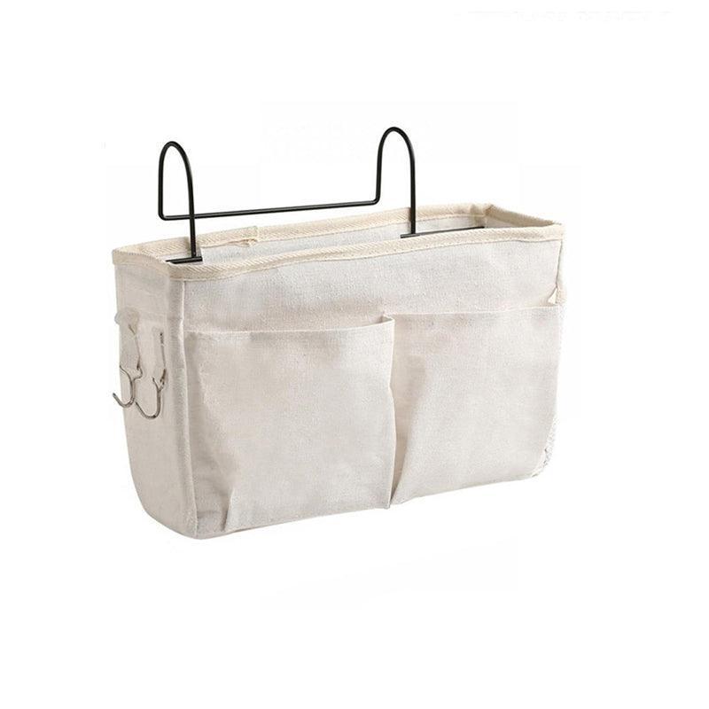 Hanging Bedside Storage Caddy with Pockets for Bunk Bed Dorm Couch Organizing - Dark Grey