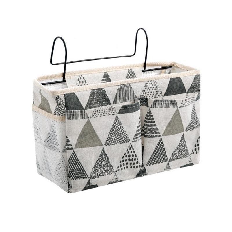 Hanging Bedside Storage Caddy with Pockets for Bunk Bed Dorm Couch Organizing - Grey