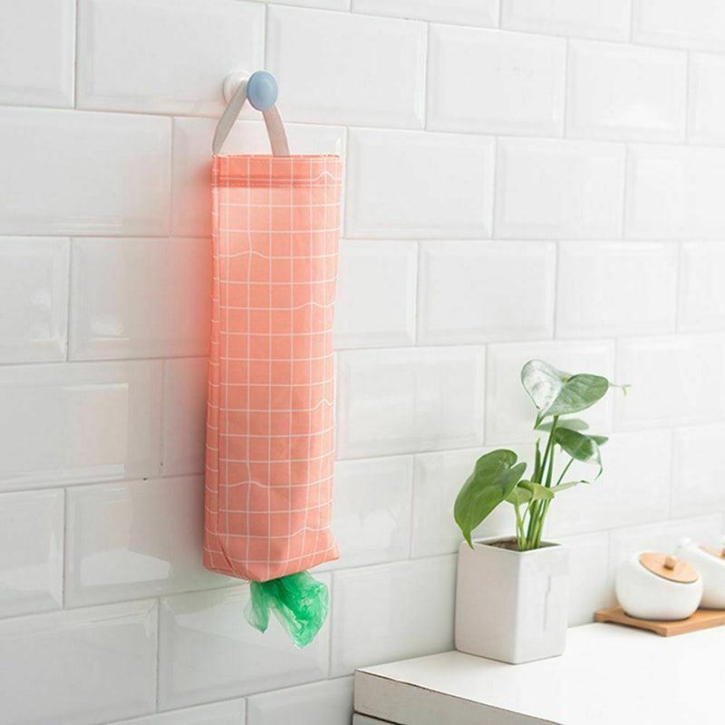 Plastic Bag Bags Hanger Organizer Storage Kitchen Trash Garbage Dispenser Holder - Red