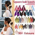 Chiffon Ponytail Scarf Bow Elastic Hair Rope Tie Scrunchies Ribbon Hair Bands - Navy