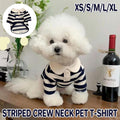 Short Sleeve Summer Striped Pet Tee Round Neck Comfortable Shirt for Dogs Cats - S