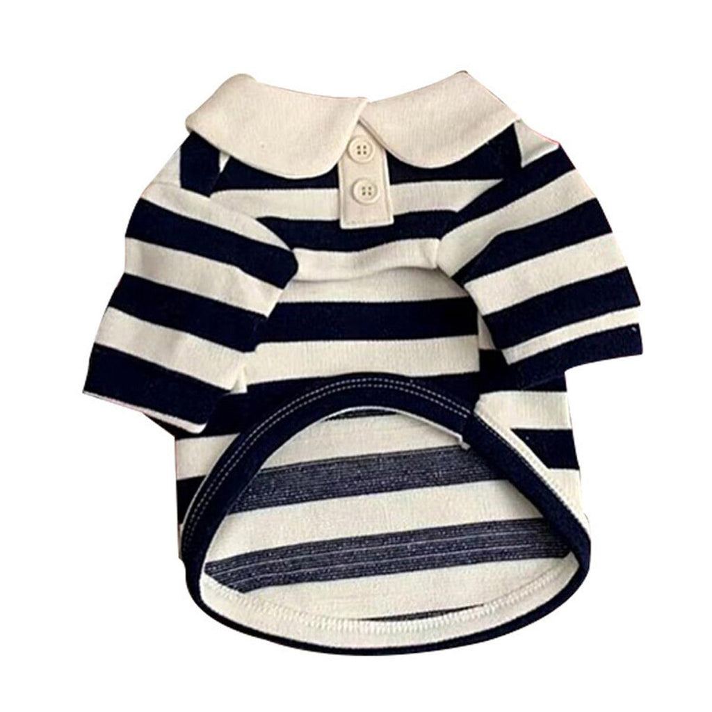 Short Sleeve Summer Striped Pet Tee Round Neck Comfortable Shirt for Dogs Cats - XXL