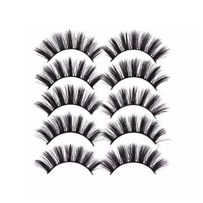5 Pairs 3D Thick Mink Fake False Eyelashes Natural Long Wispy Makeup Lashes Au - 3D-46