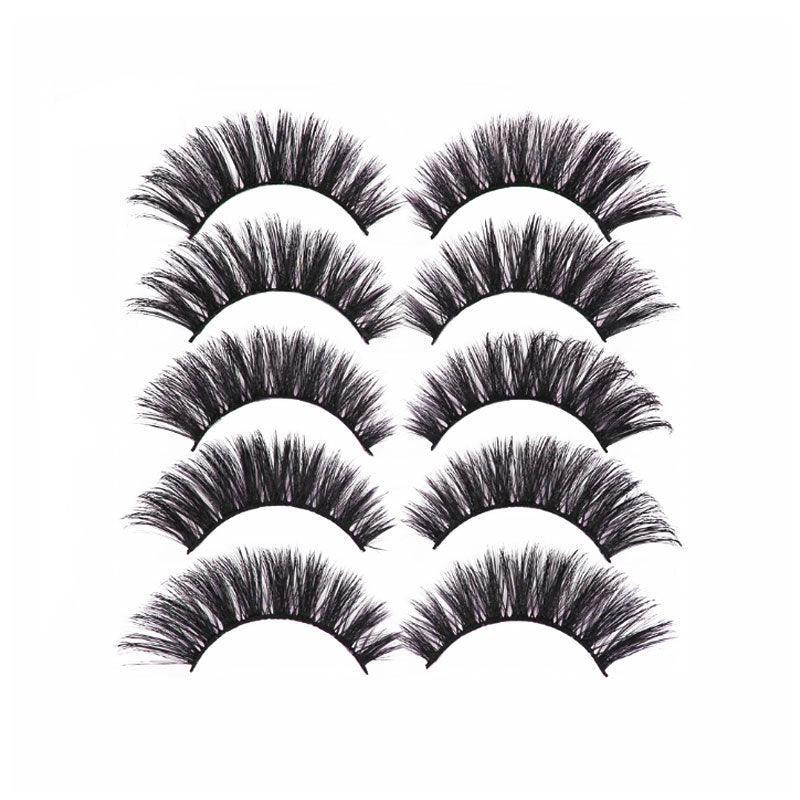 5 Pairs 3D Thick Mink Fake False Eyelashes Natural Long Wispy Makeup Lashes Au - 3D-46
