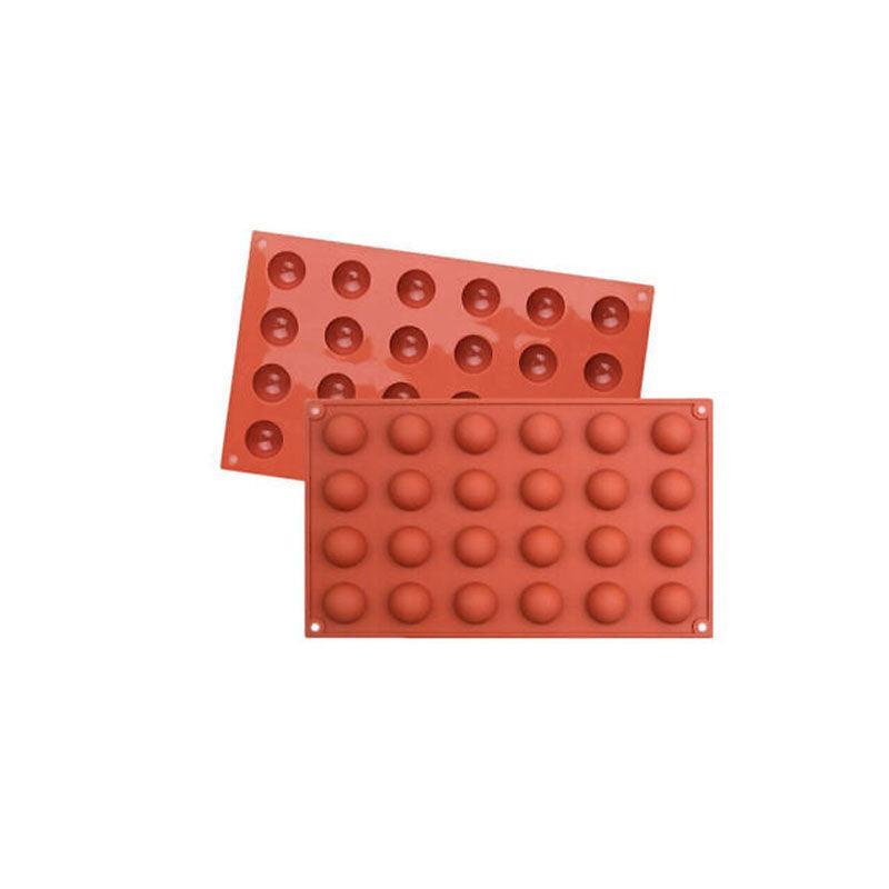 Soap Mold Cake Mould Kitchen Accessories Kitchenware Silicone Gel Baking Tools - 24 semicircle