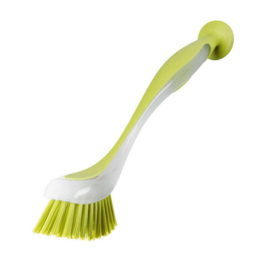 Multi Functional Long Handle Cleaning Brush Vertical Suction Kitchen Brush - Red