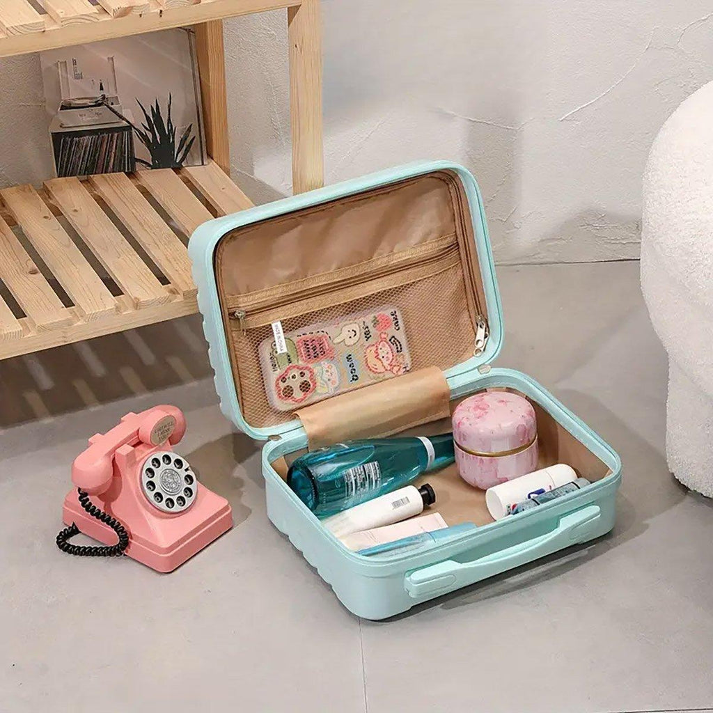 Portable 14 Inch Suitcase Mini Small Travel Storage Hand Gift Box - White