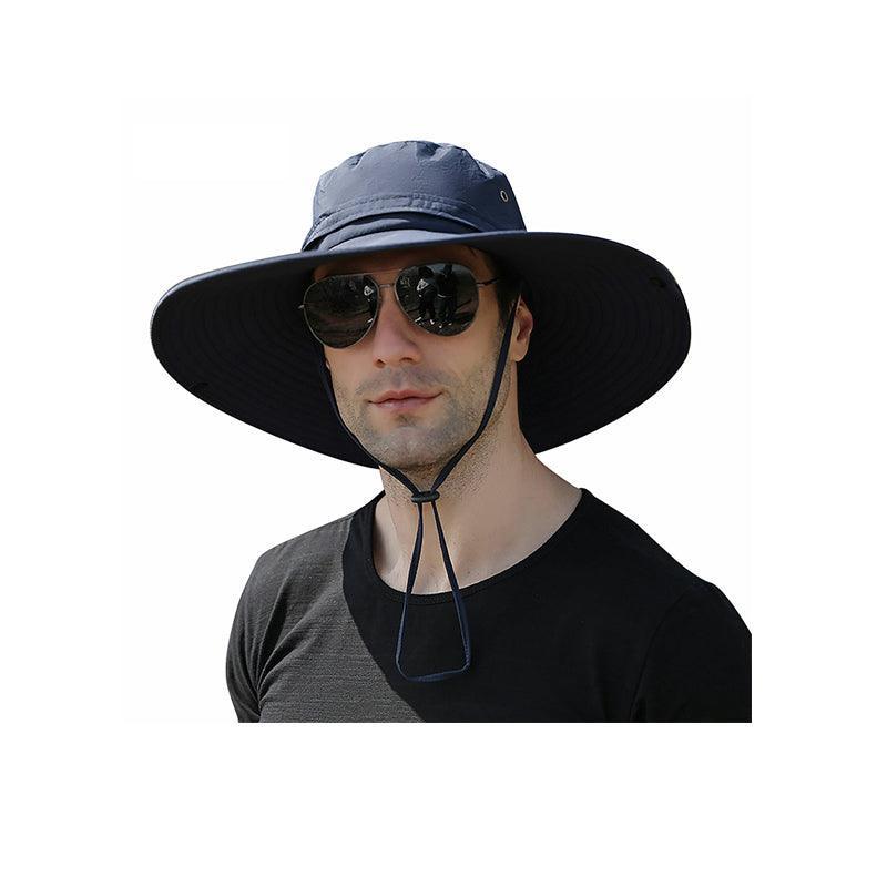 Outdoor Uv Protection Sun Hat Wide Brim Cap Quick-Drying Hat For Fishing Hiking - Green