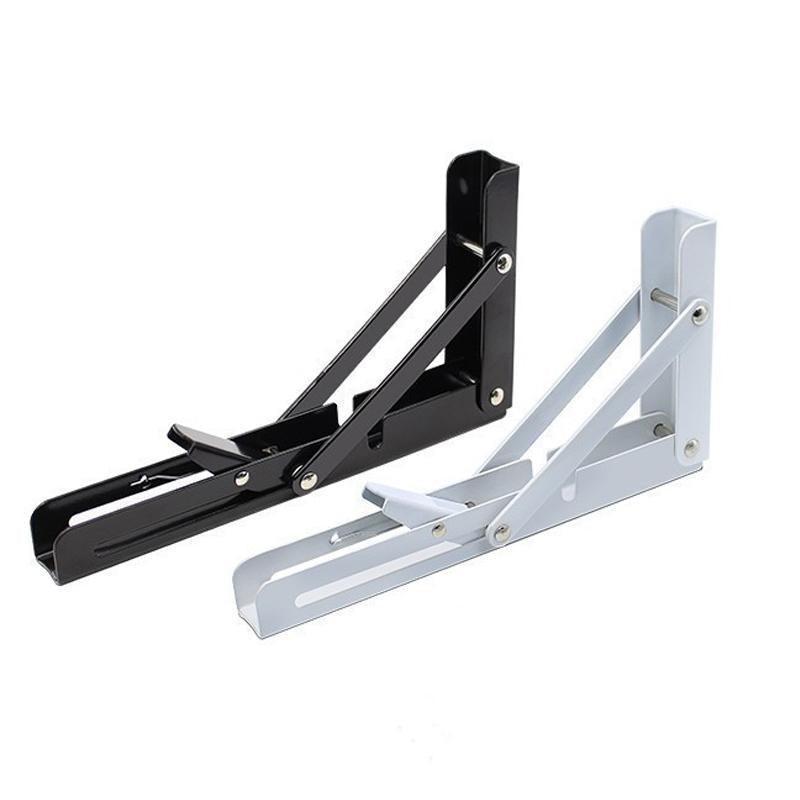 Traderight Table Bracket Folding Stainless Steel 150KG Wall Shelf Bench 2PCS - White 20in