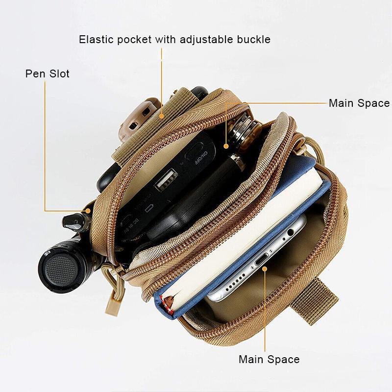 Tactical Waist Bag Utility Military Wallet Pack Belt Molle Multi Purpose Pouch - Green
