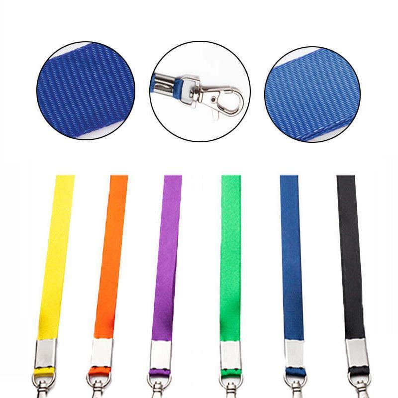 Neck Strap with Clip for ID Badge Name Tag Card Holder Lanyard - Lemon Yellow