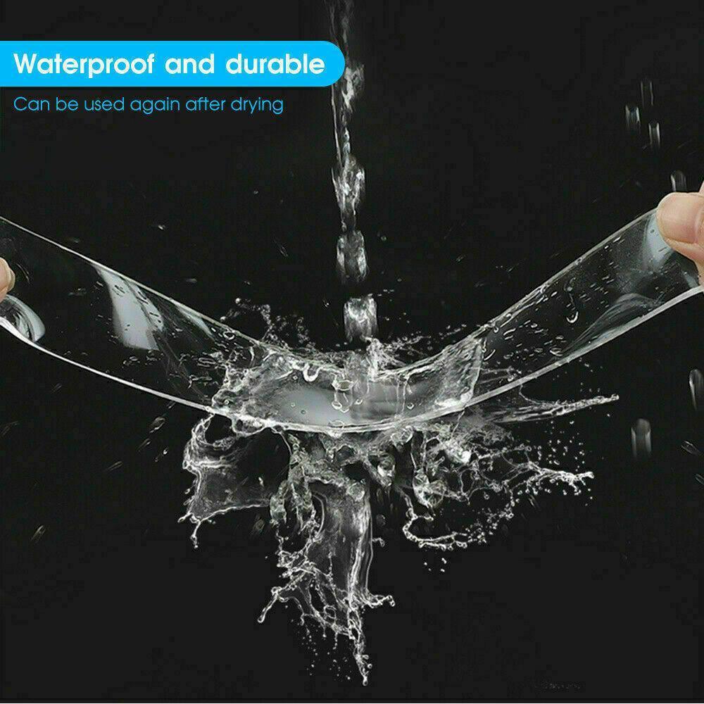 Double Sided Nano Tape Transparent Reusable Adhesive Gel Grip for Home Office - 5cm*3m*1mm (1 Unit)