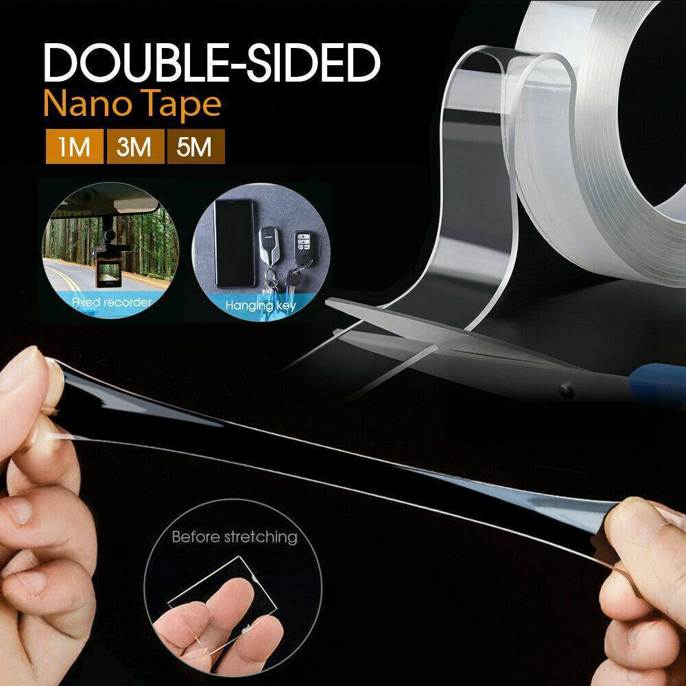 Double Sided Nano Tape Transparent Reusable Adhesive Gel Grip for Home Office - 5cm*3m*2mm (1 Unit)