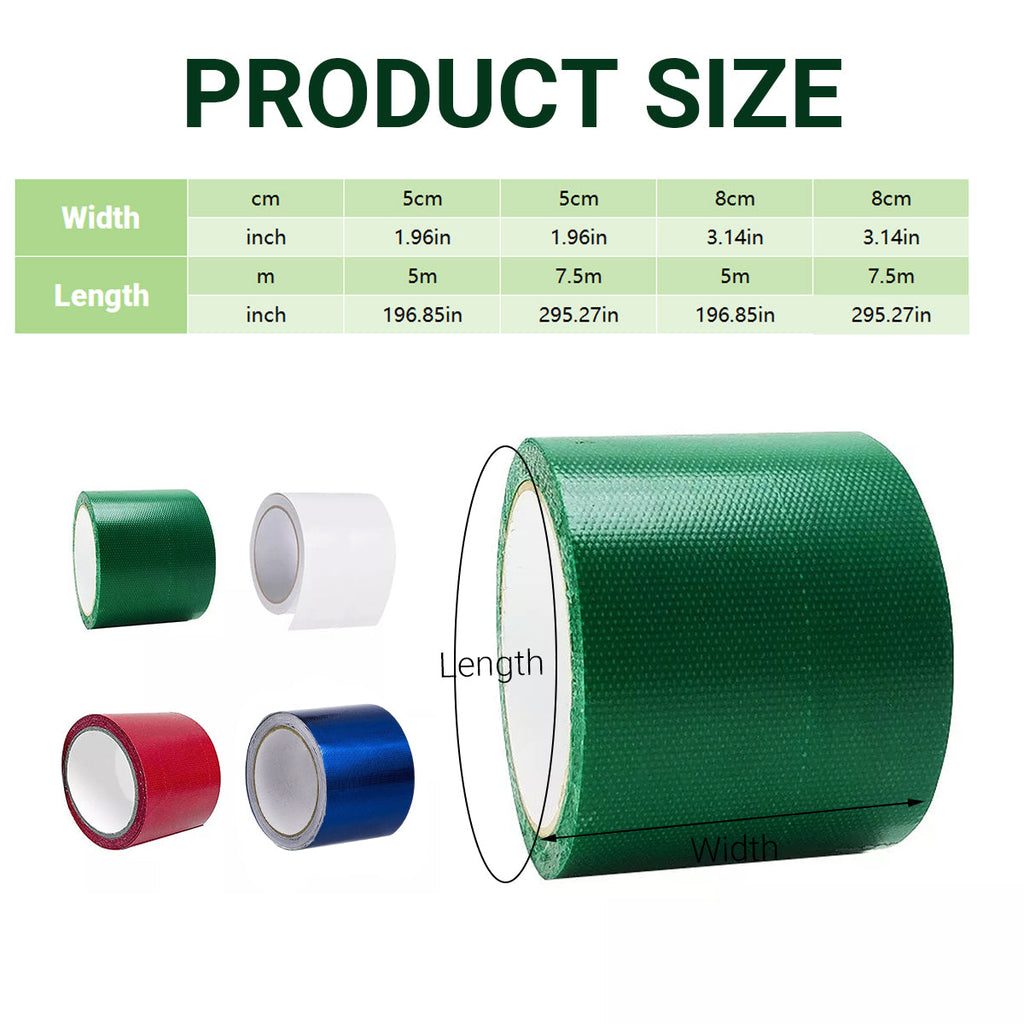 High Adhesive Tarpaulin Repair Tape Tent Awning Fix Patch Waterproof Universal - Blue - 8cm x 5m