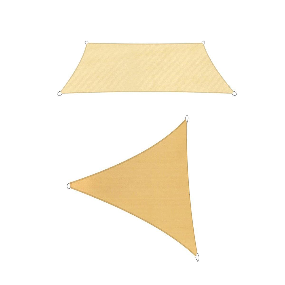 Outdoor Breathable Shade Sail Canopy Triangle Square Patio Garden Sun Shade - 3*6m（Rectangular）