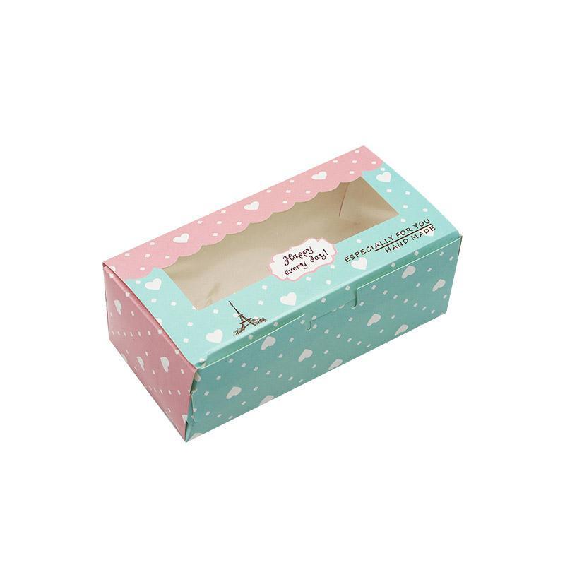 50PCS Set of 2 Premium Cake Packaging Boxes Clear Window Food Grade Cardboard - Circus-50pcs