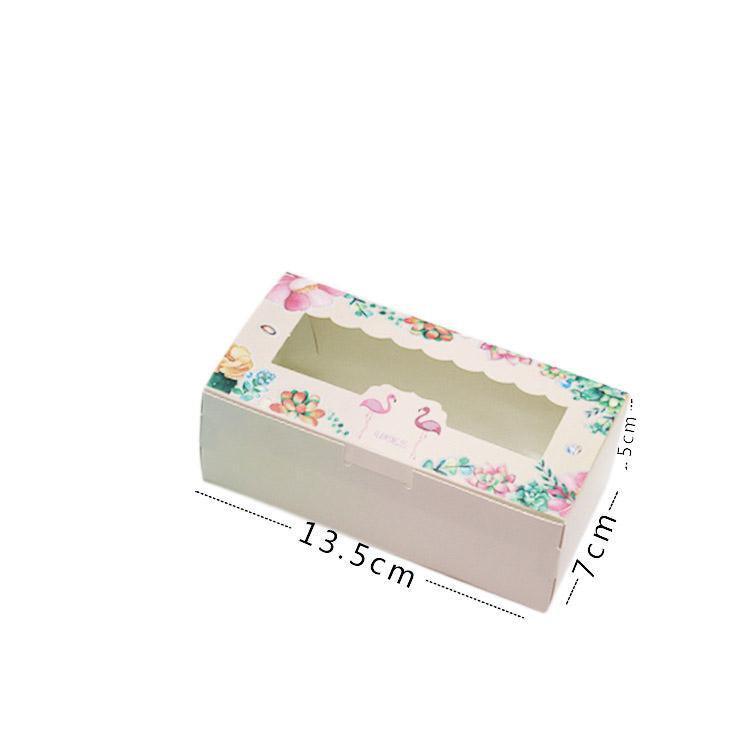50PCS Set of 2 Premium Cake Packaging Boxes Clear Window Food Grade Cardboard - Swan-50pcs