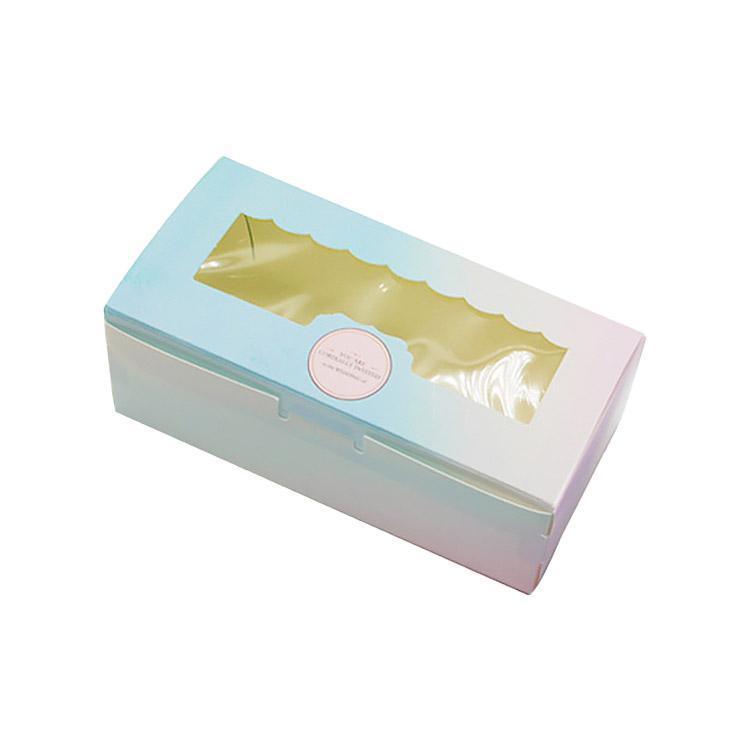 50PCS Set of 2 Premium Cake Packaging Boxes Clear Window Food Grade Cardboard - Swan-50pcs