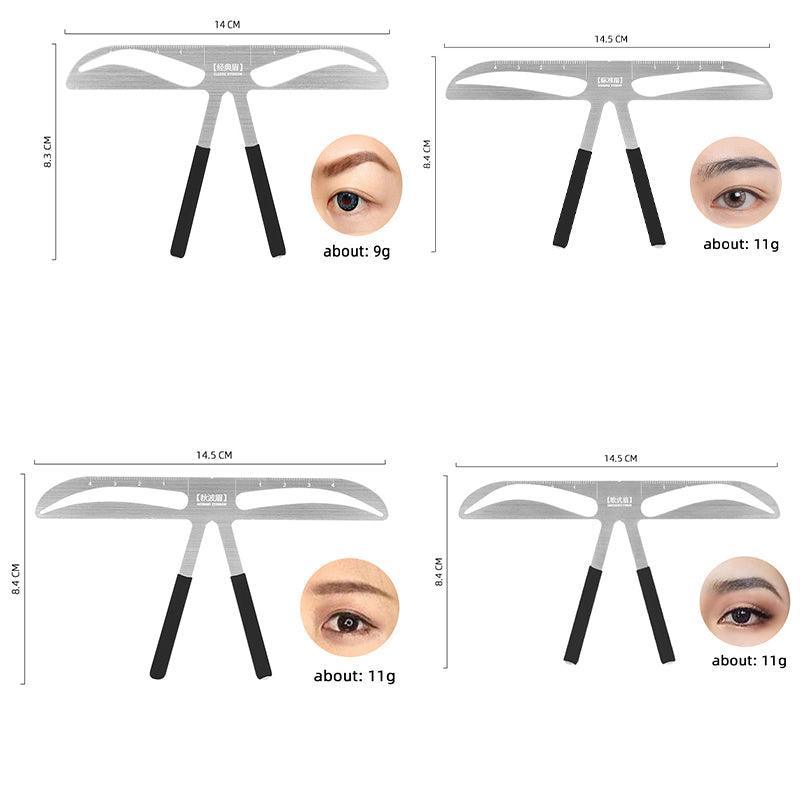 Brow Stencil Shaper Tattoo Eyebrow Kit Ruler 3D Balance Template Makeup Tool Au - #01 Akinami Eyebrow
