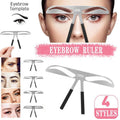 Brow Stencil Shaper Tattoo Eyebrow Kit Ruler 3D Balance Template Makeup Tool Au - #2 Classic Eyebrow