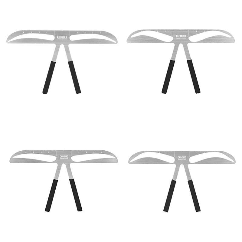 Brow Stencil Shaper Tattoo Eyebrow Kit Ruler 3D Balance Template Makeup Tool Au - #3 Standard Eyebrow