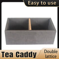 Double Compartment Tea Caddy Hotel Room Storage Organizer for Tea Bags Sugar