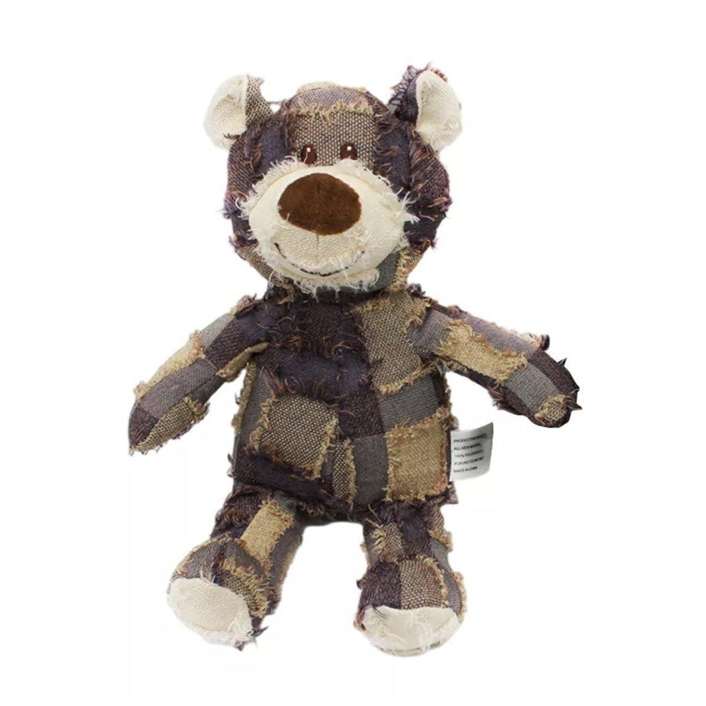 Puppy Squeaky Plush Toy Small Dog Chew Soft Bear Pet Companion - Purple-22cm