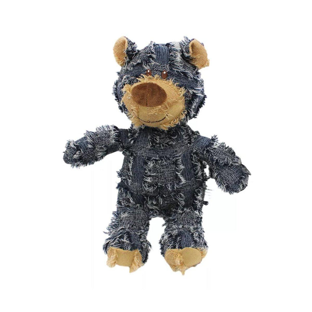 Puppy Squeaky Plush Toy Small Dog Chew Soft Bear Pet Companion - Purple-22cm