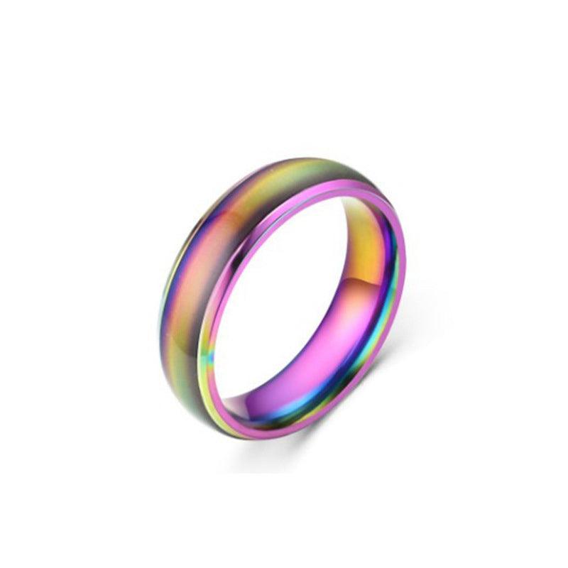 Mood Colour Changing Temperature Ring for Emotional Expression US Size 12 - Black