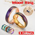 Mood Colour Changing Temperature Ring for Emotional Expression US Size 12 - Silver