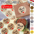 UP TO 80PCS Stickers Labels Thank You Stickers Gift Wrapping Craft Scrapbook DIY - 12*5PCS Style 6