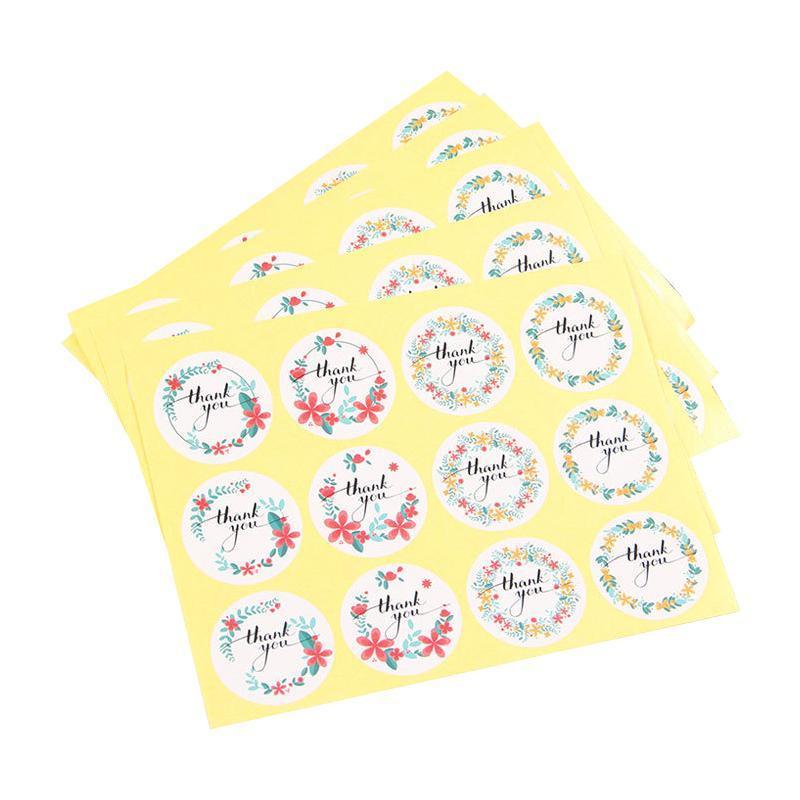 UP TO 80PCS Stickers Labels Thank You Stickers Gift Wrapping Craft Scrapbook DIY - 8*5PCS Style 3