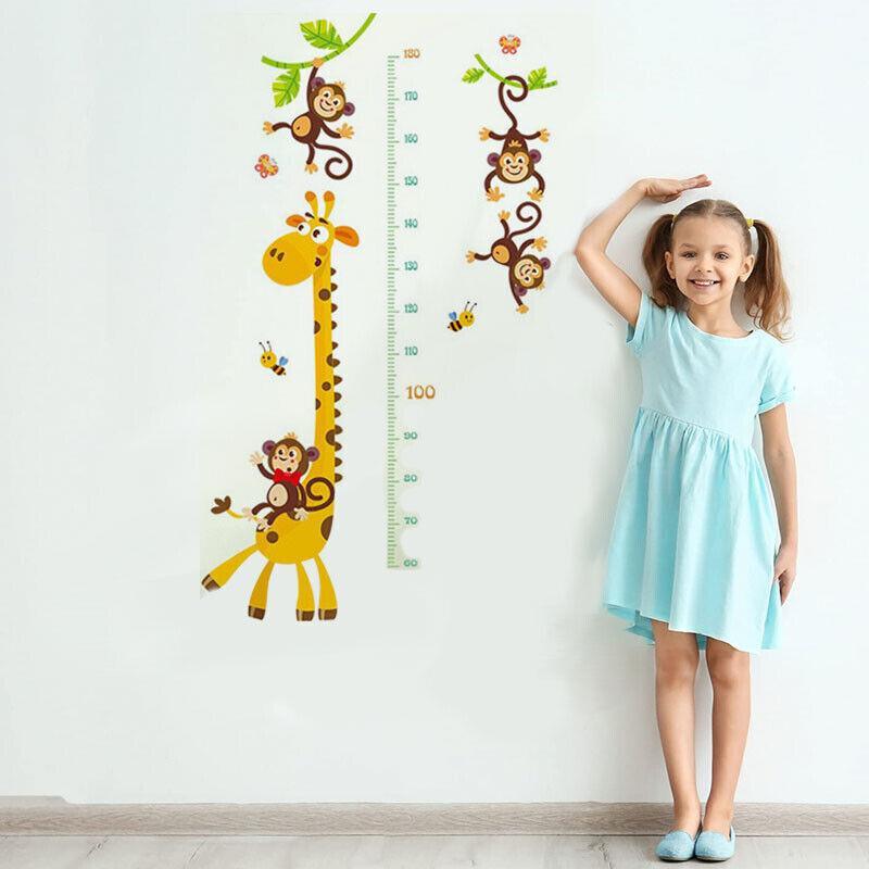 Removable Wall Height Chart Sticker Growth Measurement Ruler Decal for Wall Decor - B