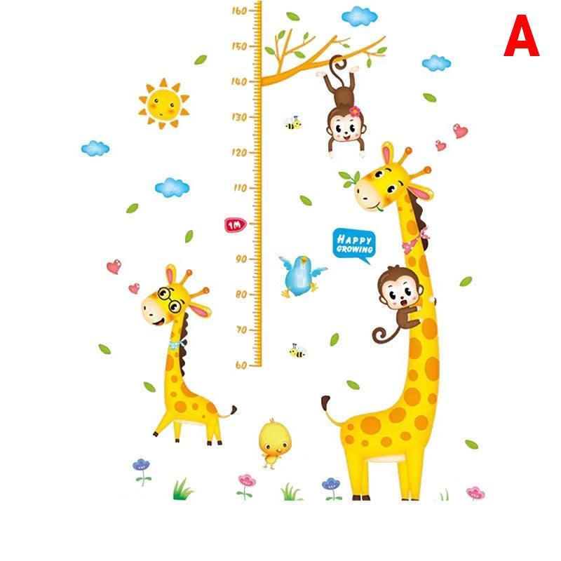 Removable Wall Height Chart Sticker Growth Measurement Ruler Decal for Wall Decor - B