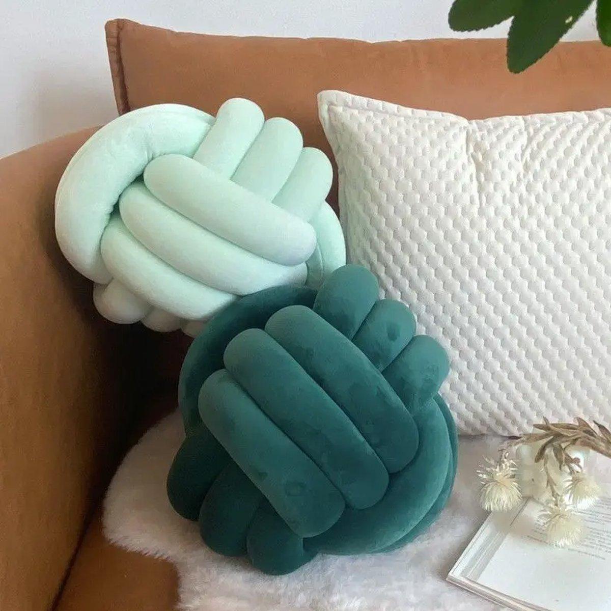 Three-Strand Braided Round Pillow Sofa Cushion Decorative Pillow for Living Room - Curcuma