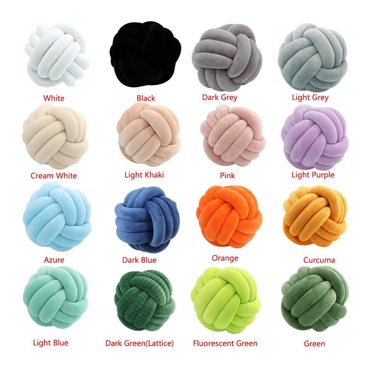 Three-Strand Braided Round Pillow Sofa Cushion Decorative Pillow for Living Room - Dark Grey