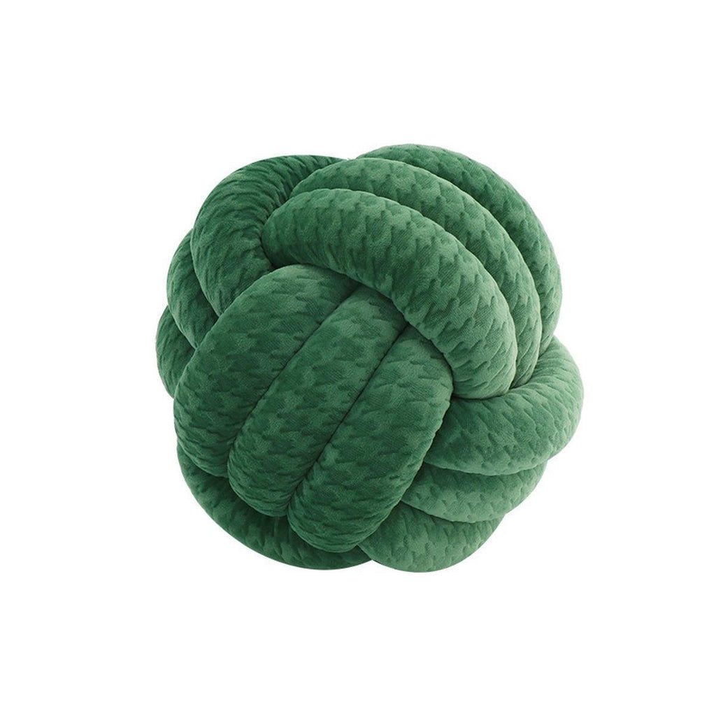 Three-Strand Braided Round Pillow Sofa Cushion Decorative Pillow for Living Room - Light Blue