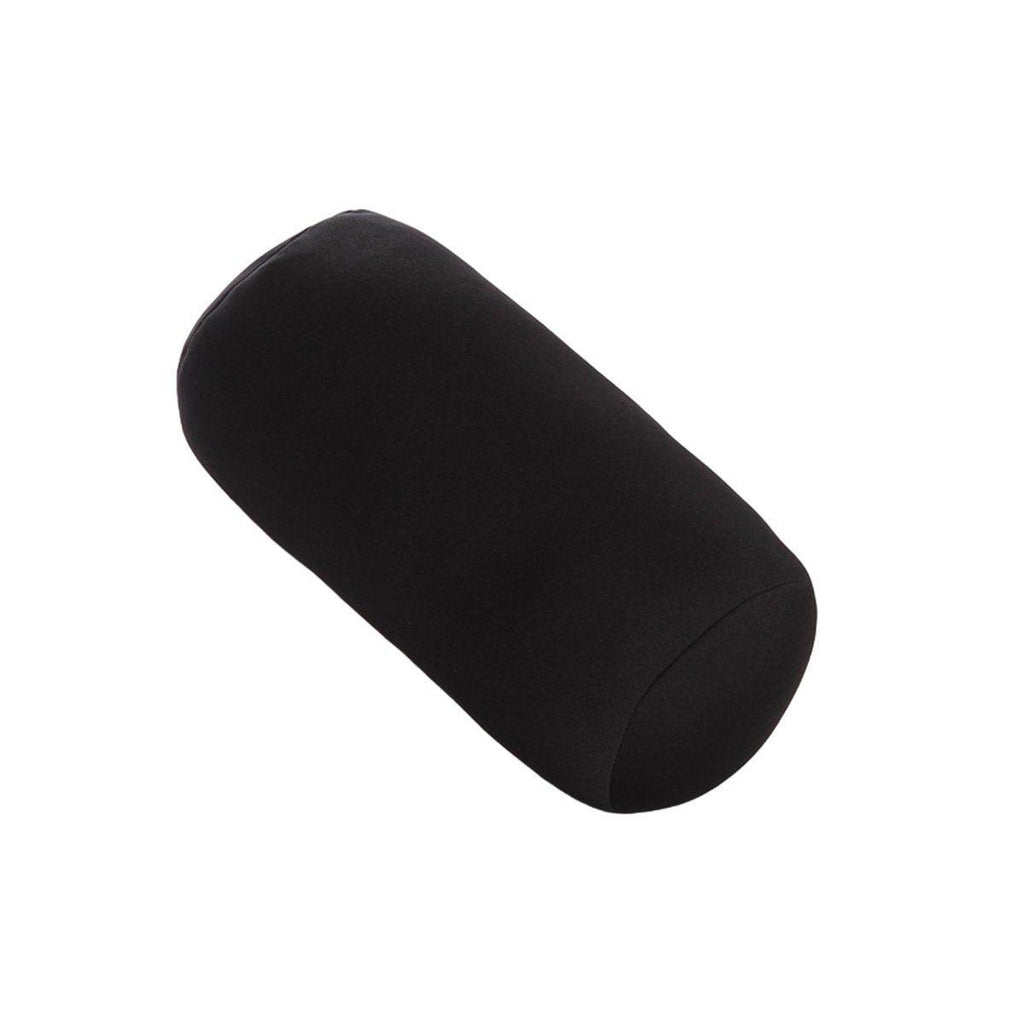 Solid Color Cylindrical Foam Particle Pillow Multi-Functional Neck Waist Support - Grey