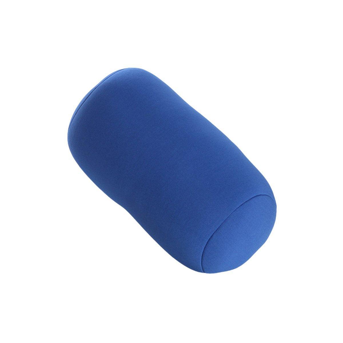Solid Color Cylindrical Foam Particle Pillow Multi-Functional Neck Waist Support - Red