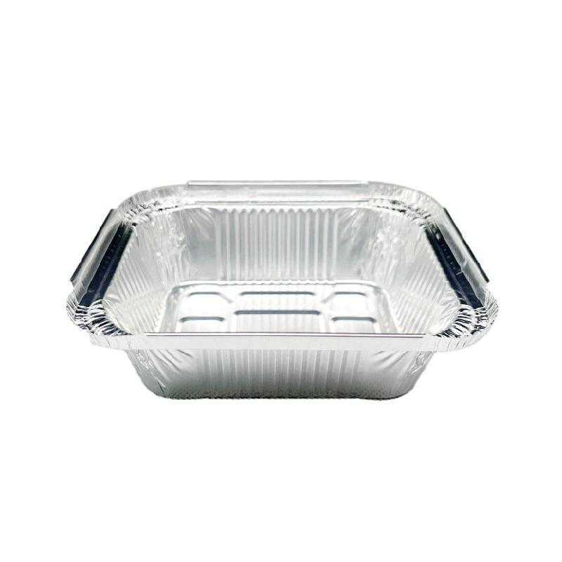 125PCS Disposable Quadrate Tin Foil Pans Oven Grill Safe Non-Stick Baking Trays - 125pcs-230ml